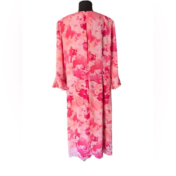 Jessica London Floral Coquette Boho Ruffled Midi Dress 26W Feminine Fairy Whimsy - Picture 5 of 8